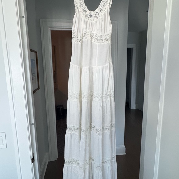 Frankie's Bikinis | Dresses | Frankies Bikinis White Lace Maxi Dress |  Poshmark